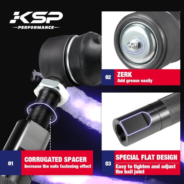 KSP Tie Rod End Machined Steel for Silverado-2