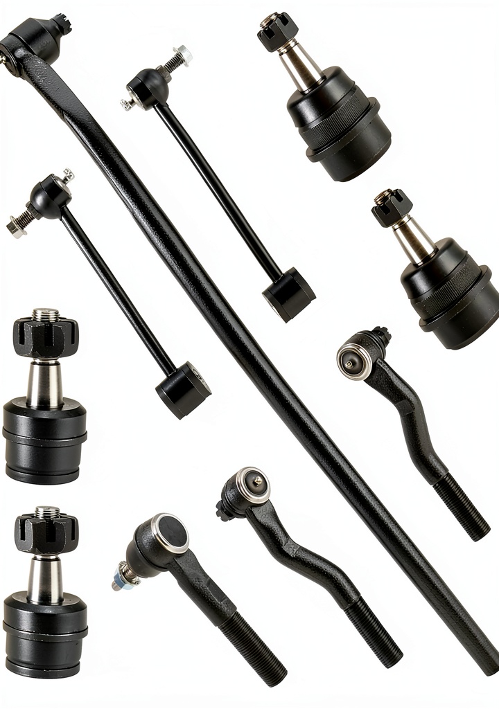 Aeagle front tie rod end installed on a Jeep Wrangler front suspension