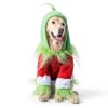 Dog Christmas Outfit Abbylike Green Hoodie with Hat XL-6