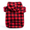 Dog Hoodie Plaid Fleece Warm Hooded Sweatshirt for Small to Large Dogs-3