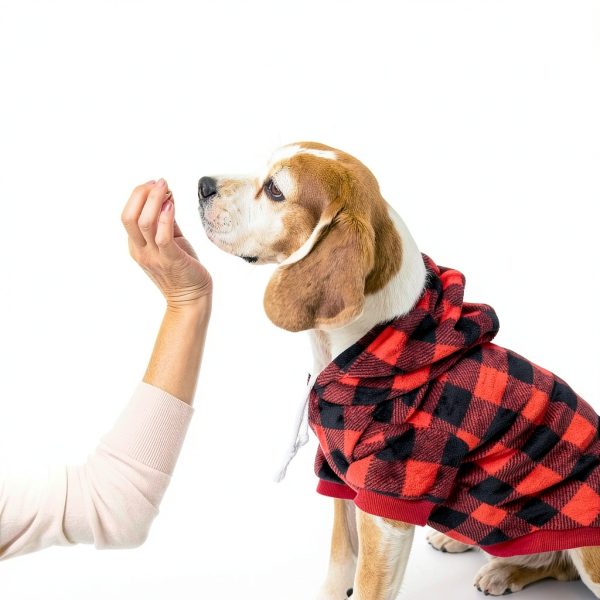 Dog Hoodie Plaid Fleece Warm Hooded Sweatshirt for Small to Large Dogs-6