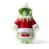 Dog Christmas Outfit Abbylike Green Hoodie with Hat XL-1