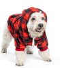 Dog Hoodie Plaid Fleece Warm Hooded Sweatshirt for Small to Large Dogs-2