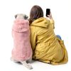 Fuzzy Dog Sweater by QDYU Large Pink Plush Hoodie for Dogs-5
