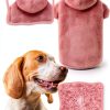 Fuzzy Dog Sweater by QDYU Large Pink Plush Hoodie for Dogs-3