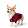 Dog Hoodie PAWNISAW Plaid Sweatshirt with Pocket for Small-XXL Red-4