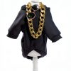 Dog Hoodie QWINEE 3-Piece Costume Set with Necklace & Sunglasses-2