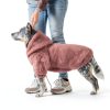 Fuzzy Dog Sweater by QDYU Large Pink Plush Hoodie for Dogs-1