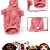 Fuzzy Dog Sweater by QDYU Large Pink Plush Hoodie for Dogs-2